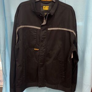 Caterpillar Black Jacket with Silver Details